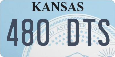 KS license plate 480DTS