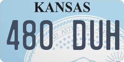 KS license plate 480DUH