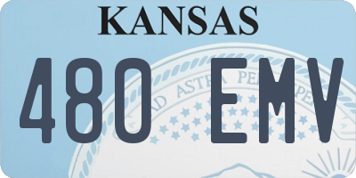 KS license plate 480EMV
