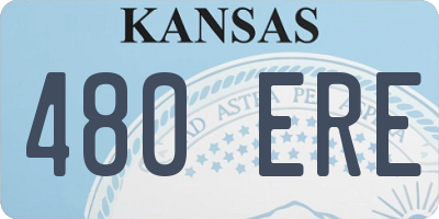 KS license plate 480ERE