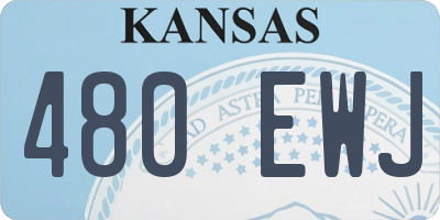 KS license plate 480EWJ