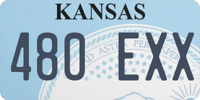 KS license plate 480EXX