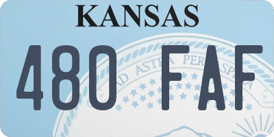 KS license plate 480FAF