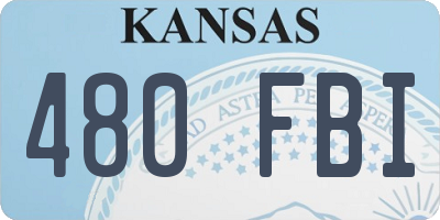KS license plate 480FBI