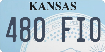 KS license plate 480FIO