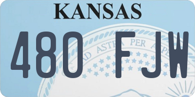KS license plate 480FJW