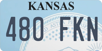 KS license plate 480FKN