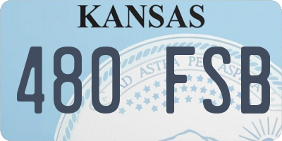 KS license plate 480FSB