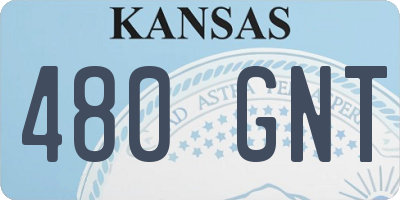 KS license plate 480GNT