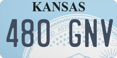KS license plate 480GNV