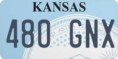 KS license plate 480GNX