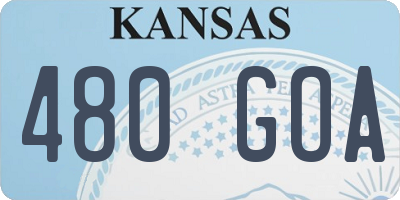 KS license plate 480GOA
