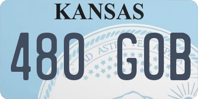 KS license plate 480GOB