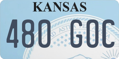 KS license plate 480GOC