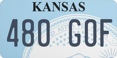 KS license plate 480GOF