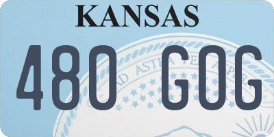 KS license plate 480GOG