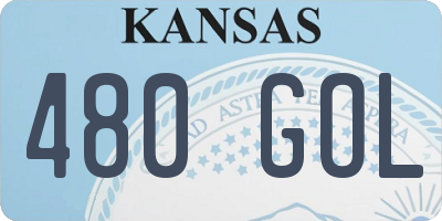 KS license plate 480GOL