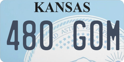 KS license plate 480GOM