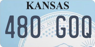 KS license plate 480GOQ
