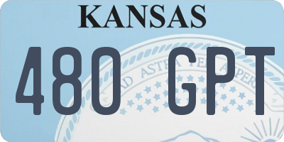 KS license plate 480GPT