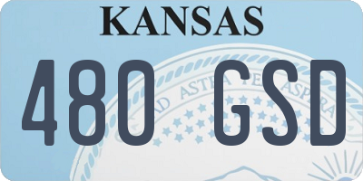 KS license plate 480GSD