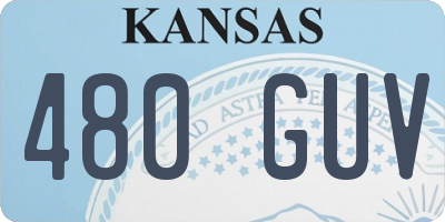 KS license plate 480GUV