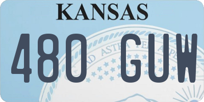 KS license plate 480GUW