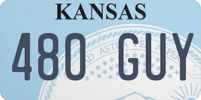 KS license plate 480GUY