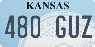 KS license plate 480GUZ
