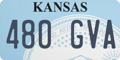 KS license plate 480GVA