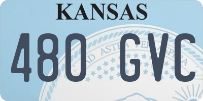 KS license plate 480GVC