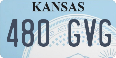 KS license plate 480GVG