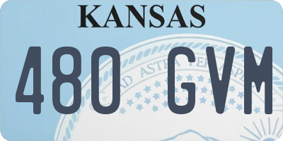 KS license plate 480GVM