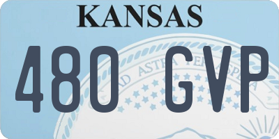 KS license plate 480GVP