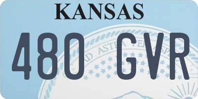 KS license plate 480GVR