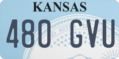 KS license plate 480GVU