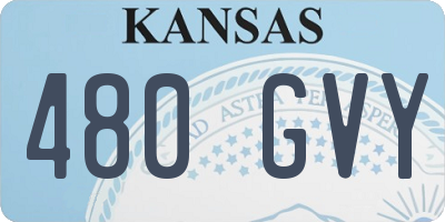 KS license plate 480GVY