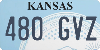 KS license plate 480GVZ