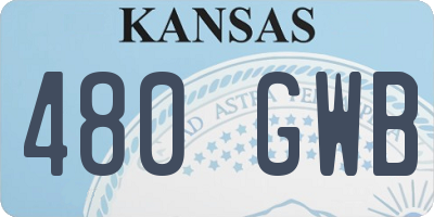 KS license plate 480GWB