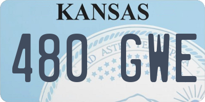KS license plate 480GWE