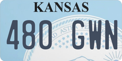 KS license plate 480GWN