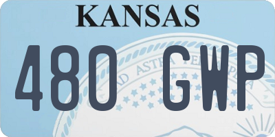 KS license plate 480GWP