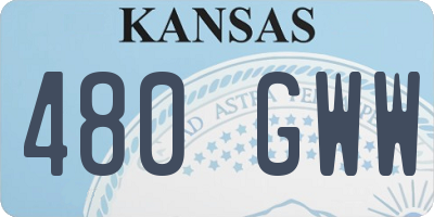 KS license plate 480GWW