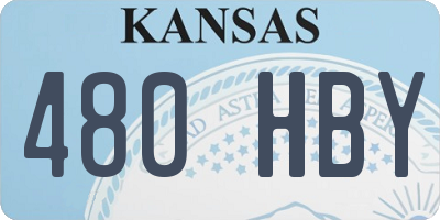 KS license plate 480HBY