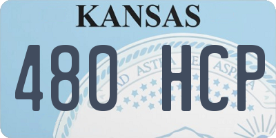 KS license plate 480HCP