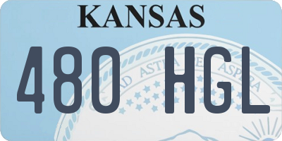 KS license plate 480HGL