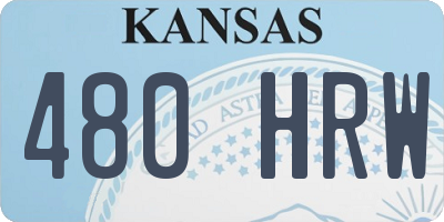 KS license plate 480HRW