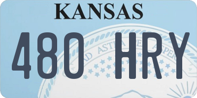 KS license plate 480HRY