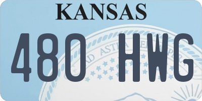 KS license plate 480HWG