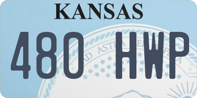 KS license plate 480HWP